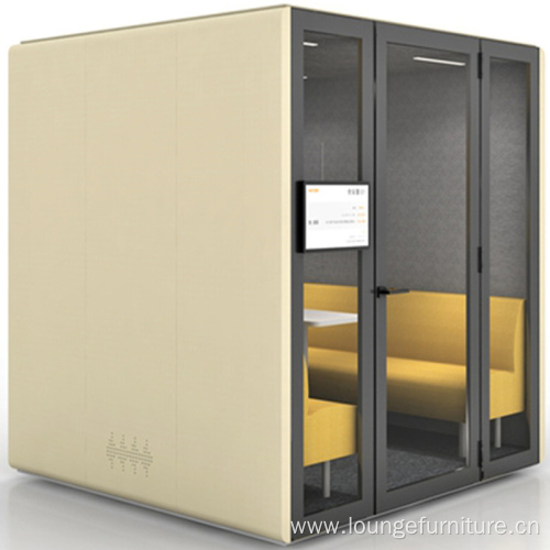 Hidden Soundproof Private Office 4 Person Meeting Booth